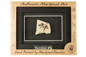 Handpainted Rock Art Framed